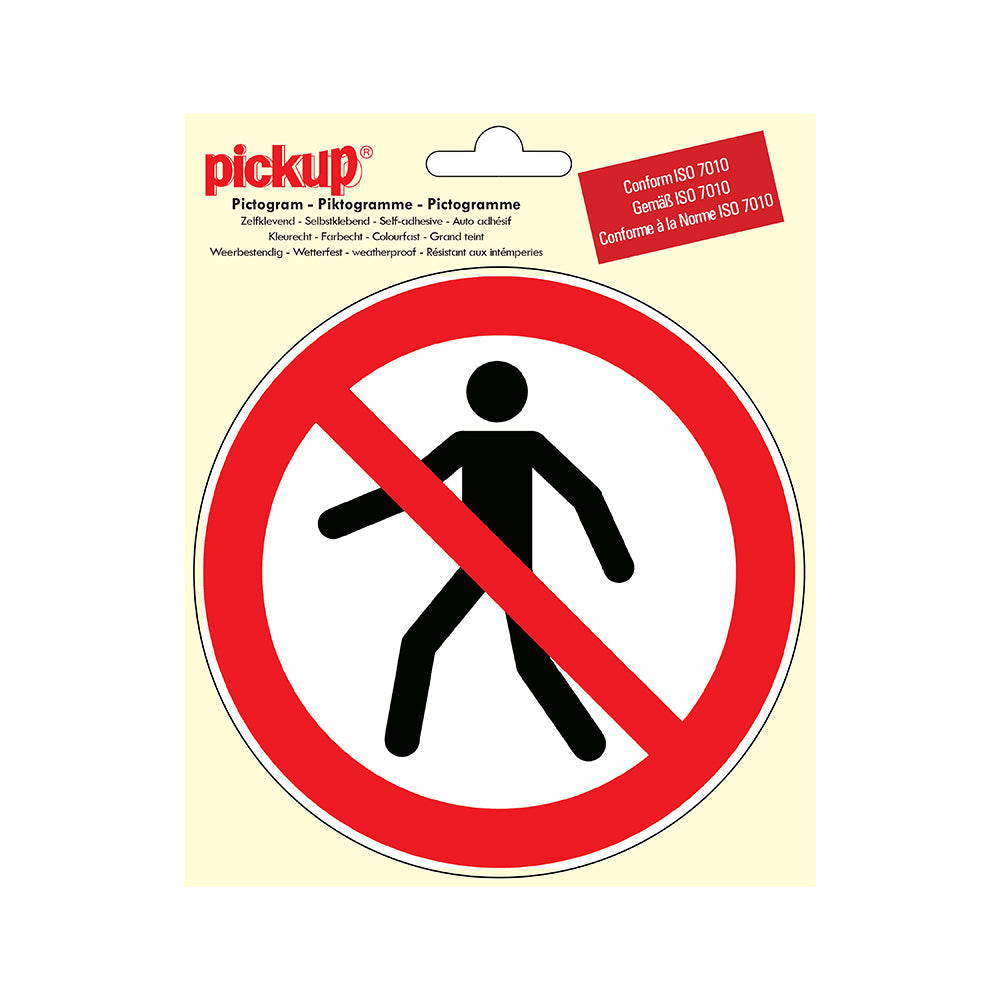 Pictogram Rond 15 cm Verboden Voetgangers