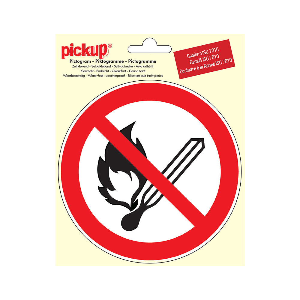 Pictogram Rond 15 cm Verboden Vuur