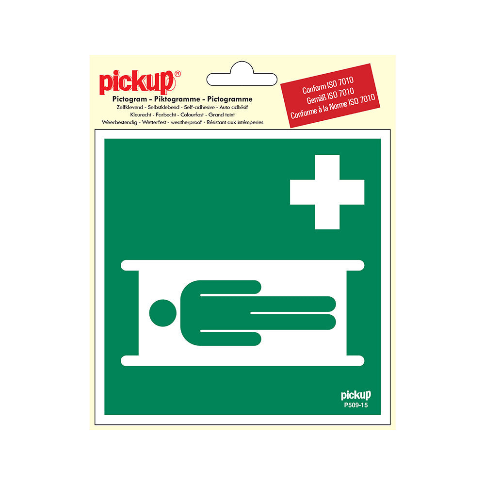 Pictogram Vinyl 15x15 Brancard