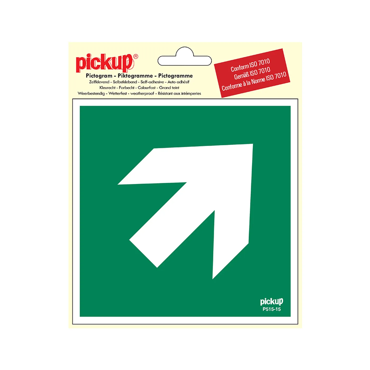 Pictogram Vinyl 15x15 Richtingspijl 45°