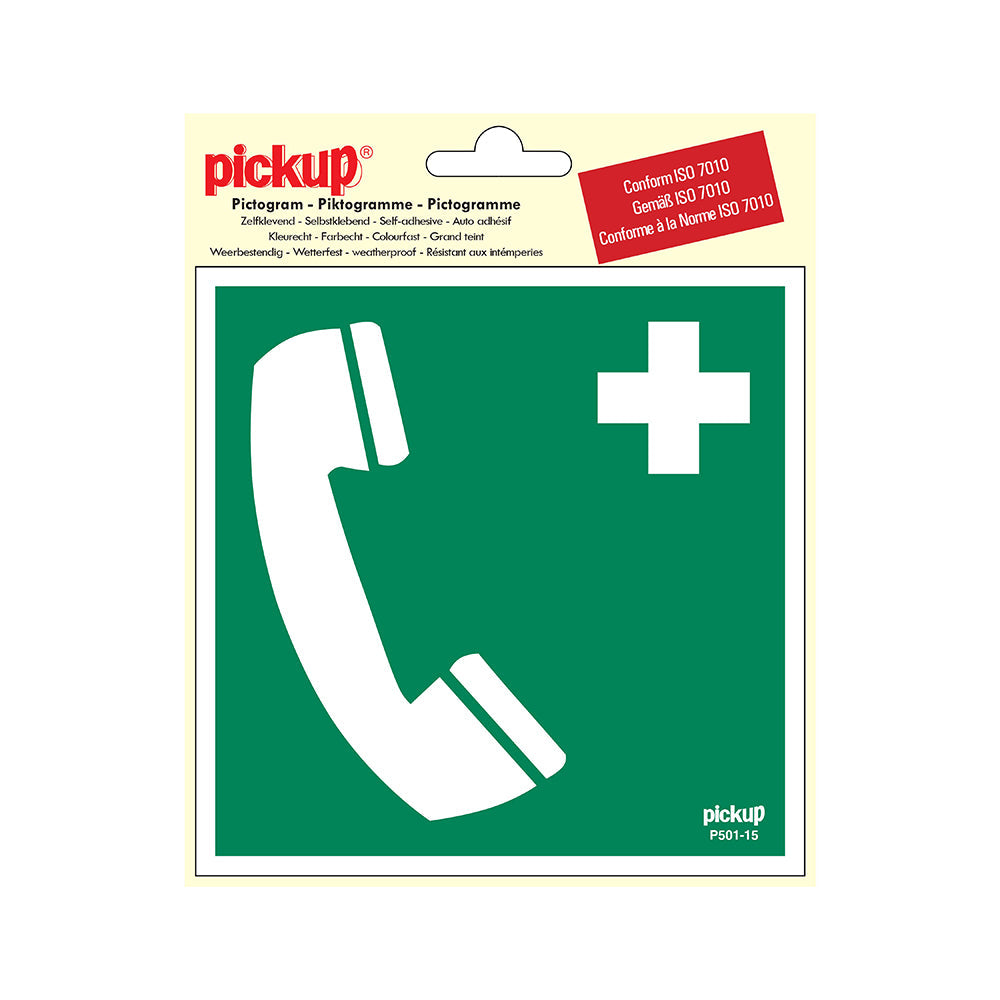 Pictogram Vinyl 15x15 Telefoon Redding