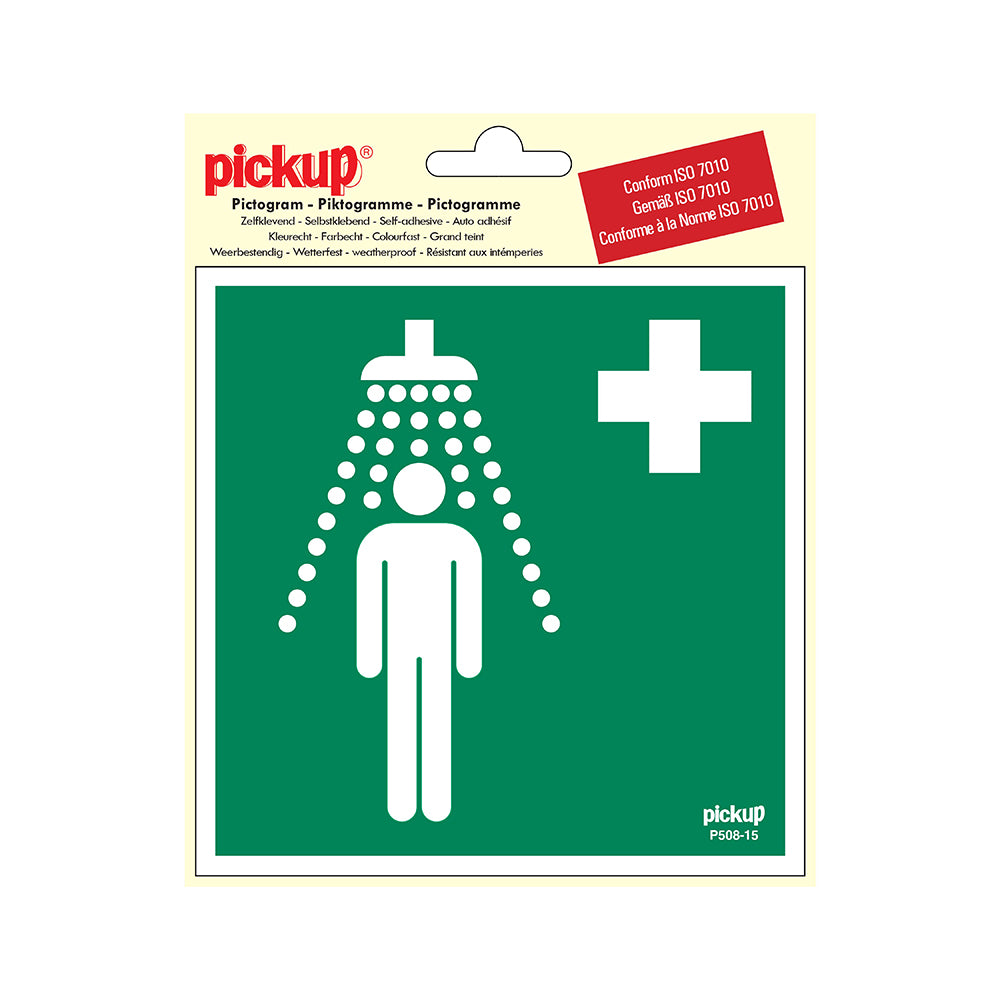 Pictogram Vinyl 15x15 Veiligheidsdouche