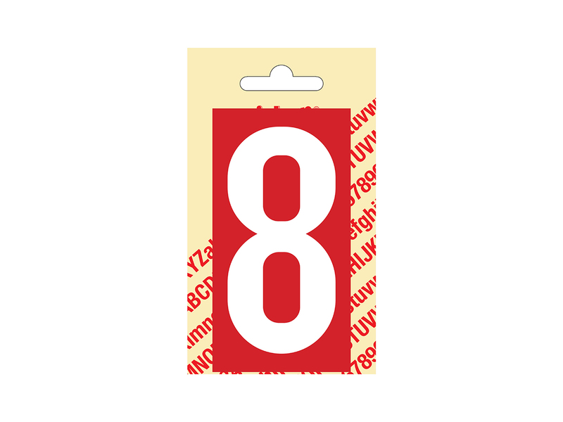 Plakletter Kuns. 90 mm Rood 8