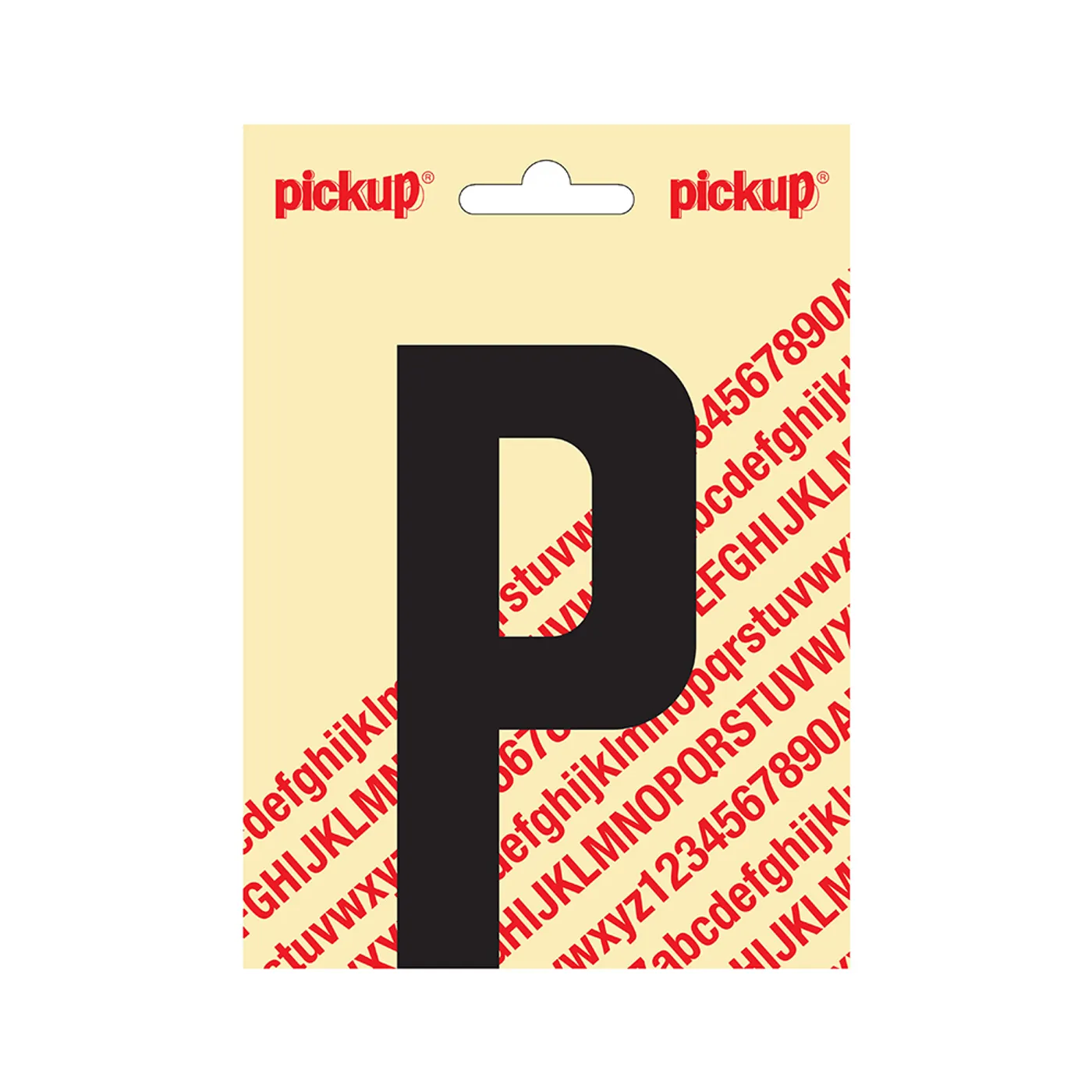 Plakletter Nobel 120 mm Zwart P