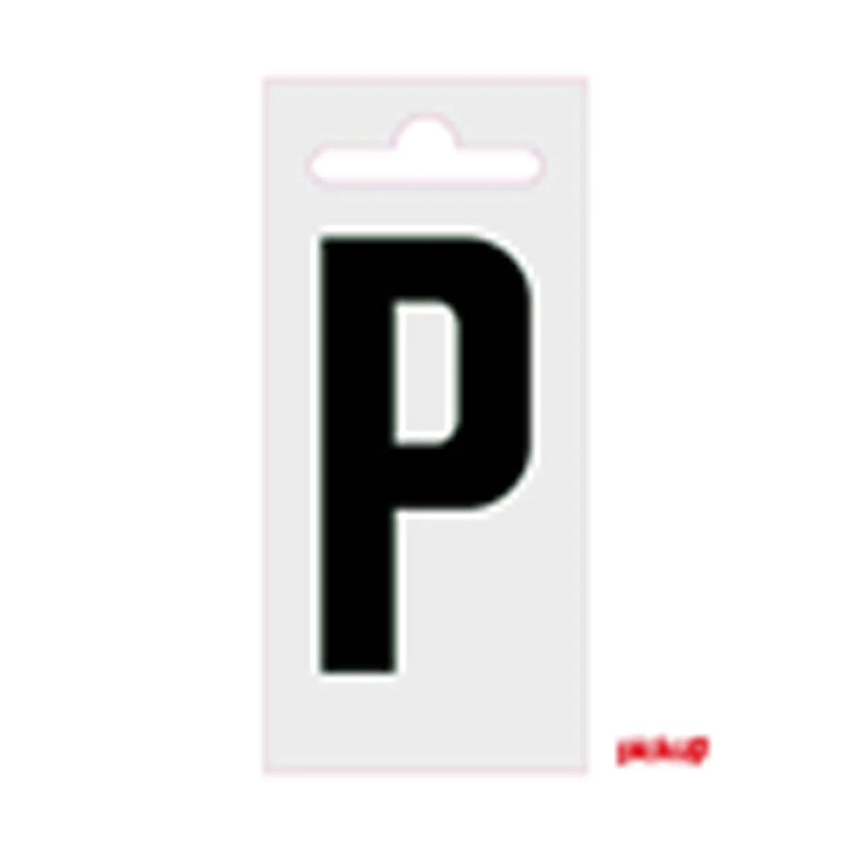 Plakletter Nobel 60 mm Zwart P