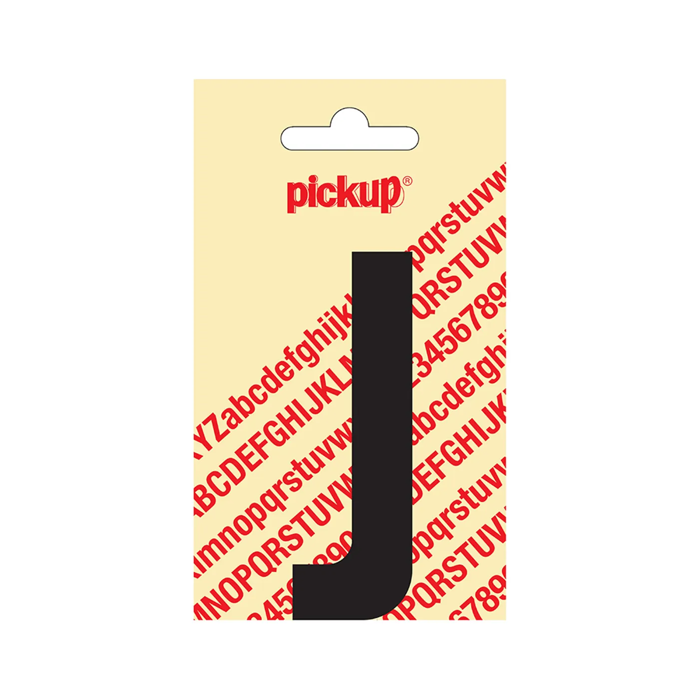 Plakletter Nobel 90 mm Zwart J
