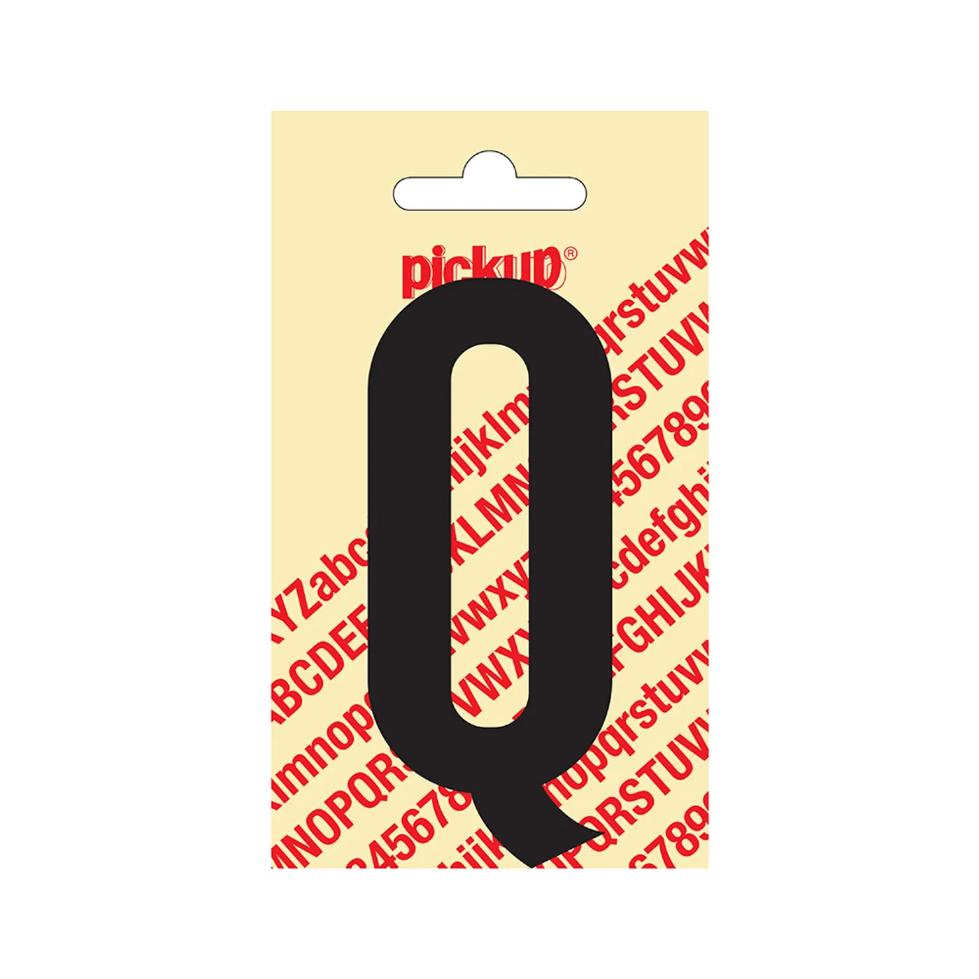 Plakletter Nobel 90 mm Zwart Q