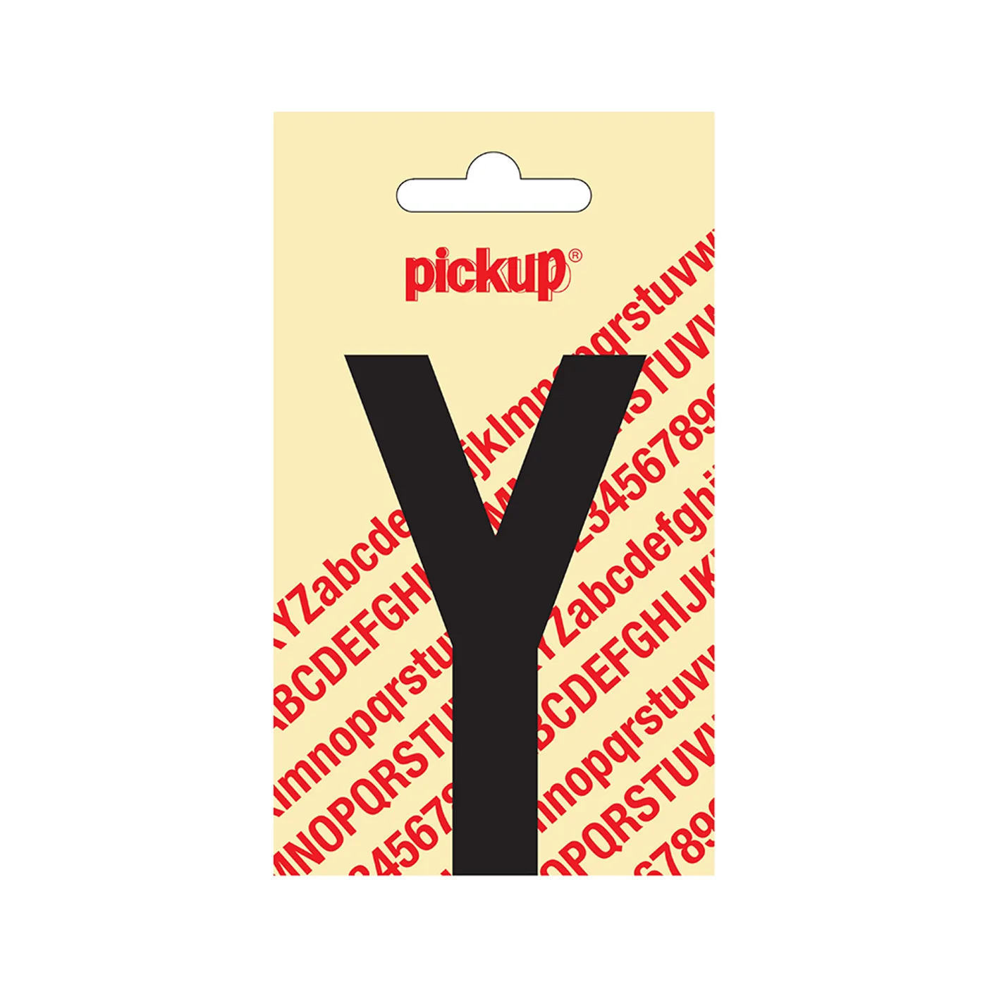 Plakletter Nobel 90 mm Zwart Y