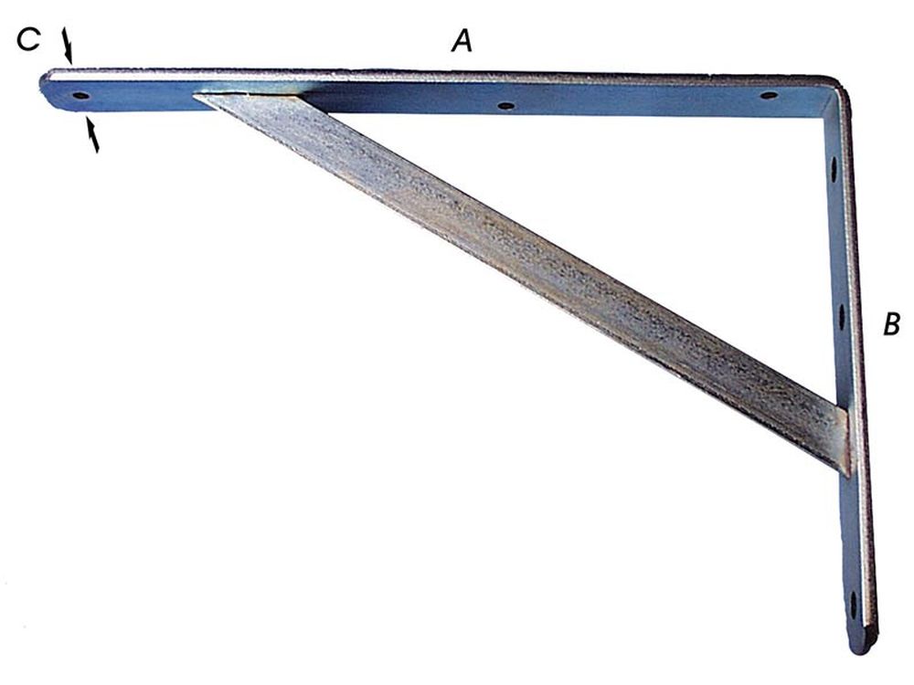Plankdragers,hoekig, Epoxi Wit 250x150mm