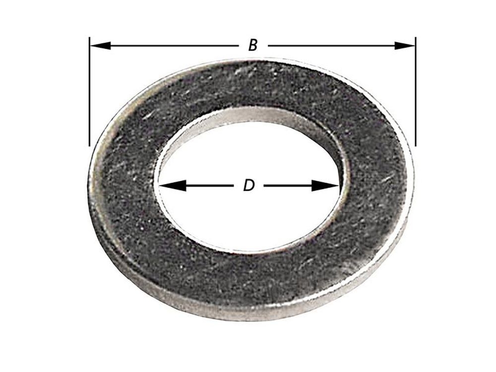 Platte Sluitringen, Verzinkt M7 X 14 mm