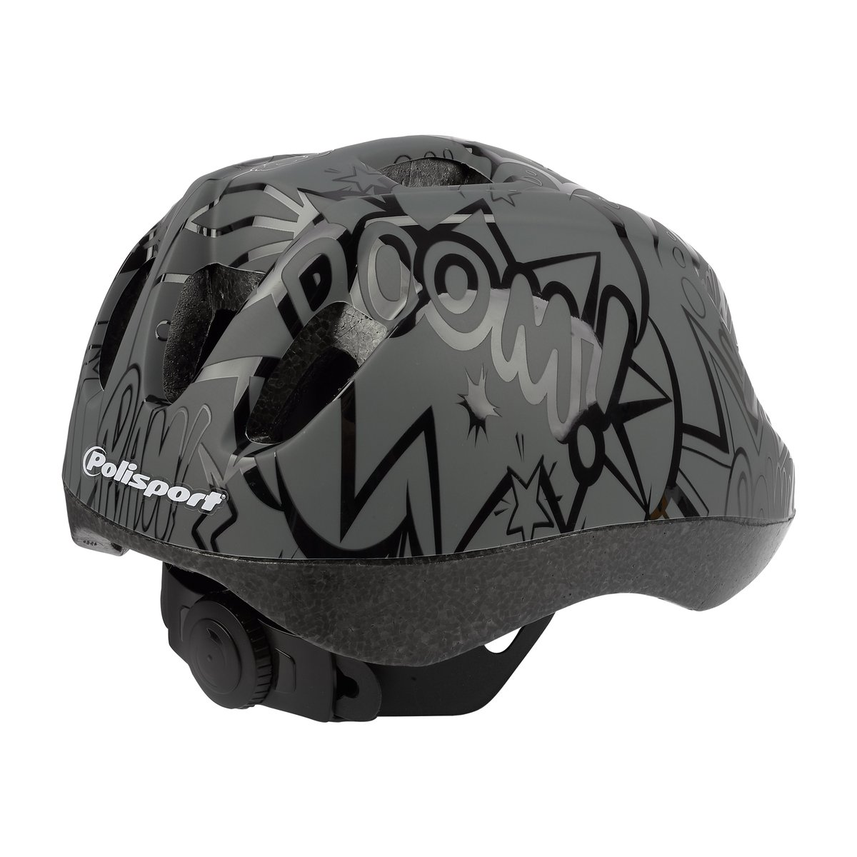 Polisport Kinder Helm 46/53cm Zwart Grijs 2