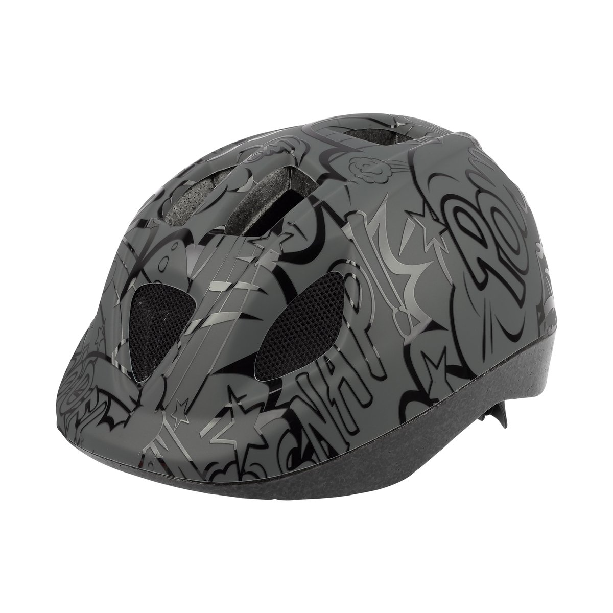 Polisport Kinder Helm 46/53cm Zwart Grijs