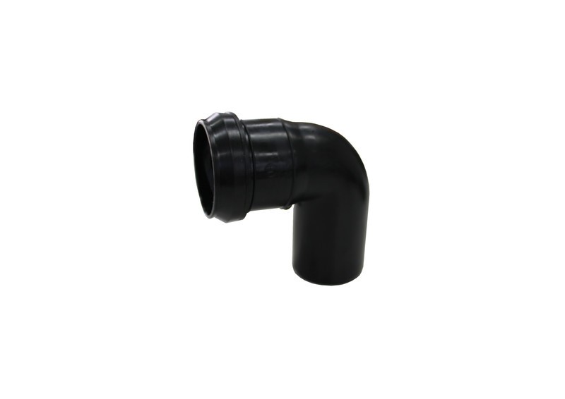 Pp Zwart Bocht 75 mm 90° Mf