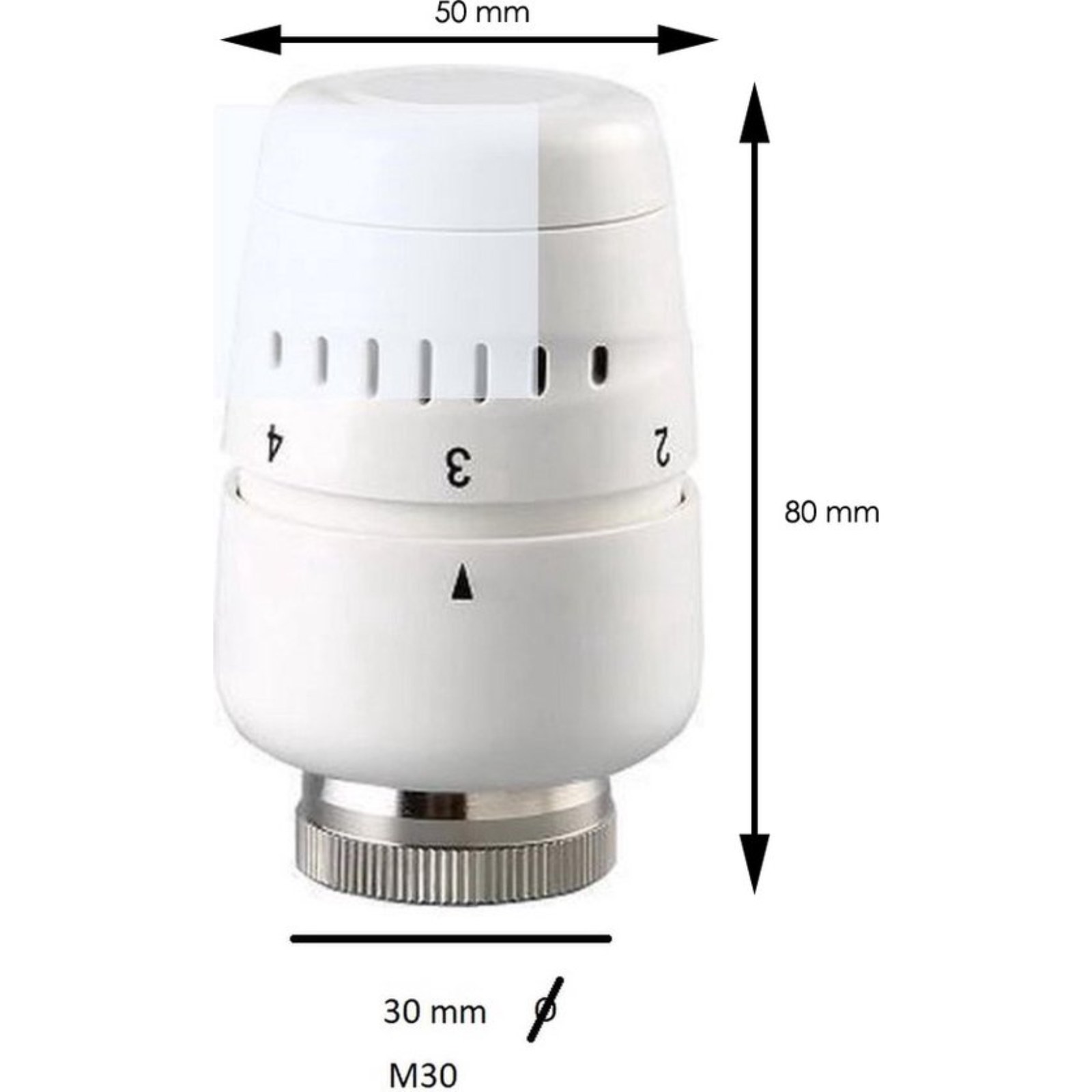 Promo Belrad Thermostaatknop M30x1.5 Wit 2