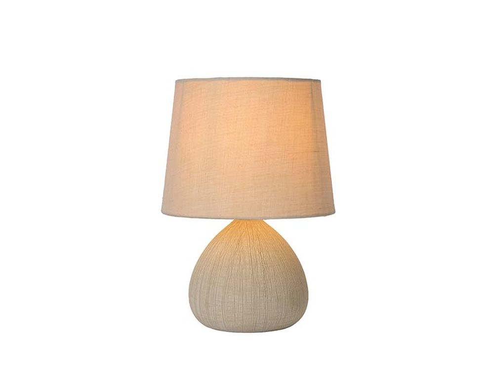 Ramzi Tafellamp-Beige-Ø18-1xe14-40w-Kerami.