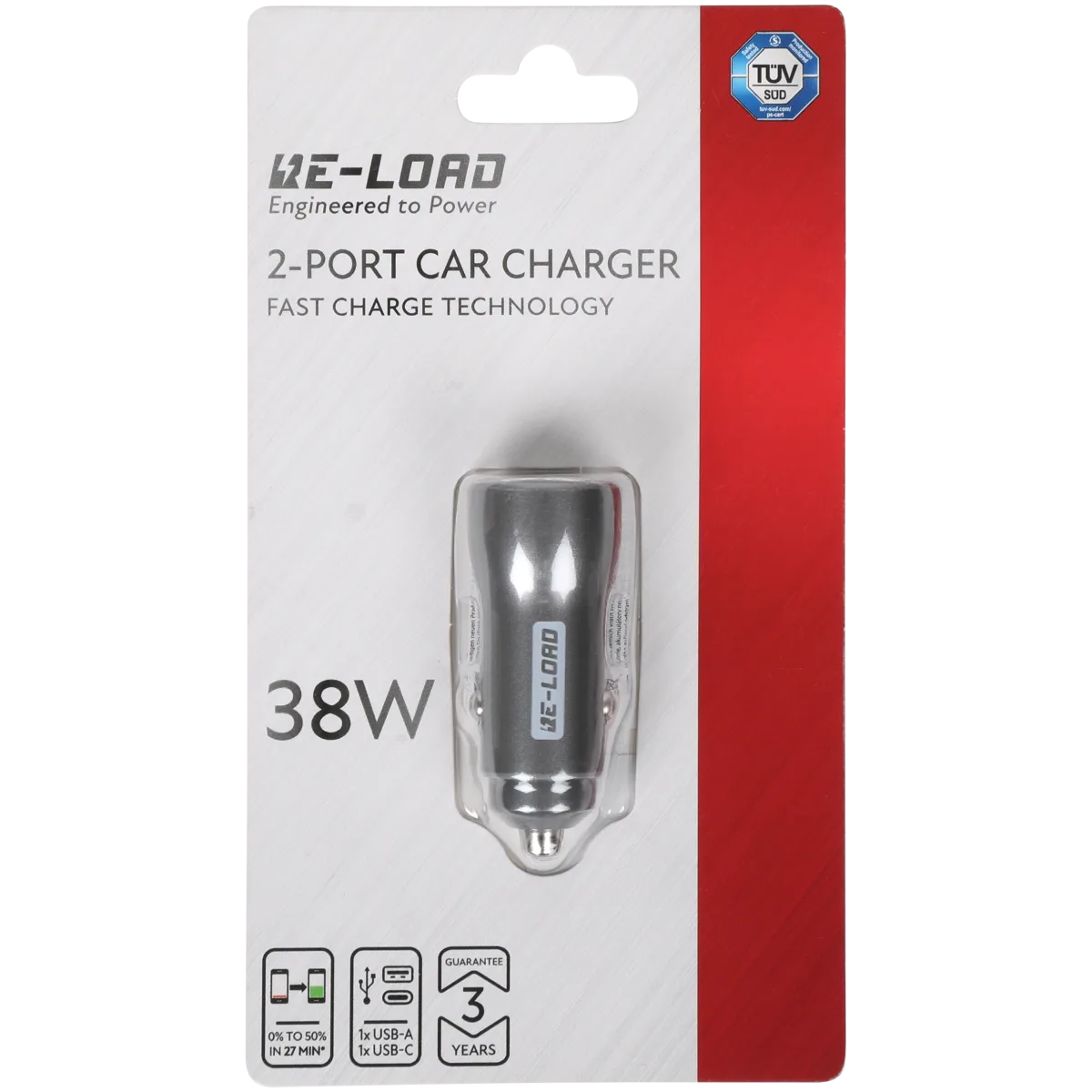 Re-Load Auto Lader Usb a - Usb C 3