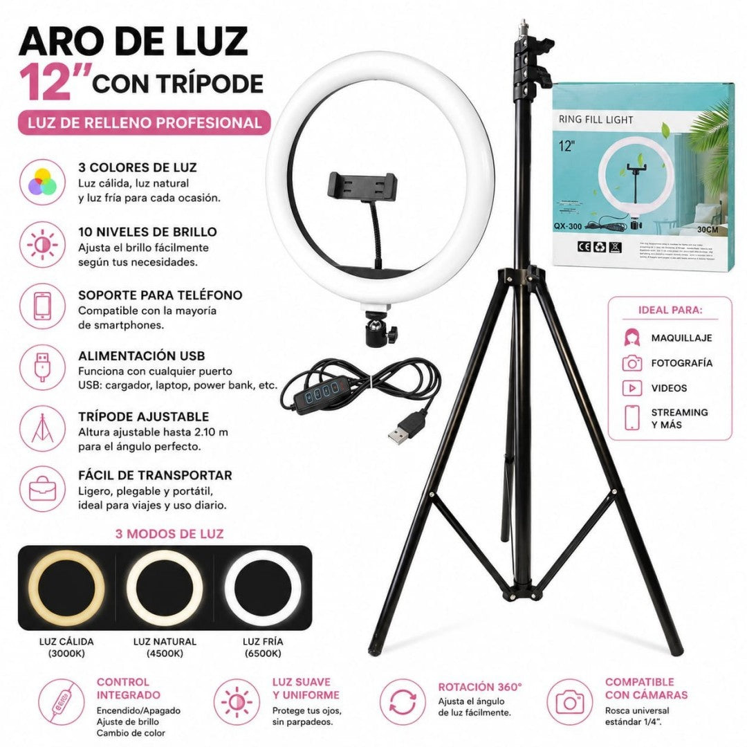 Ring Led Rgb 12'' Mj-310