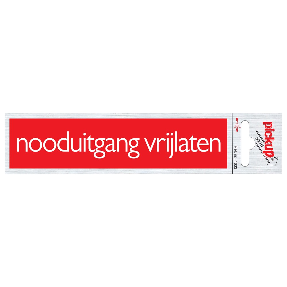 Route Alulook 164x44 Nooduitgang Vrijlaten