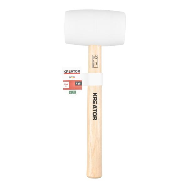 Rubberen Hamer 700 g - Hout - Wit