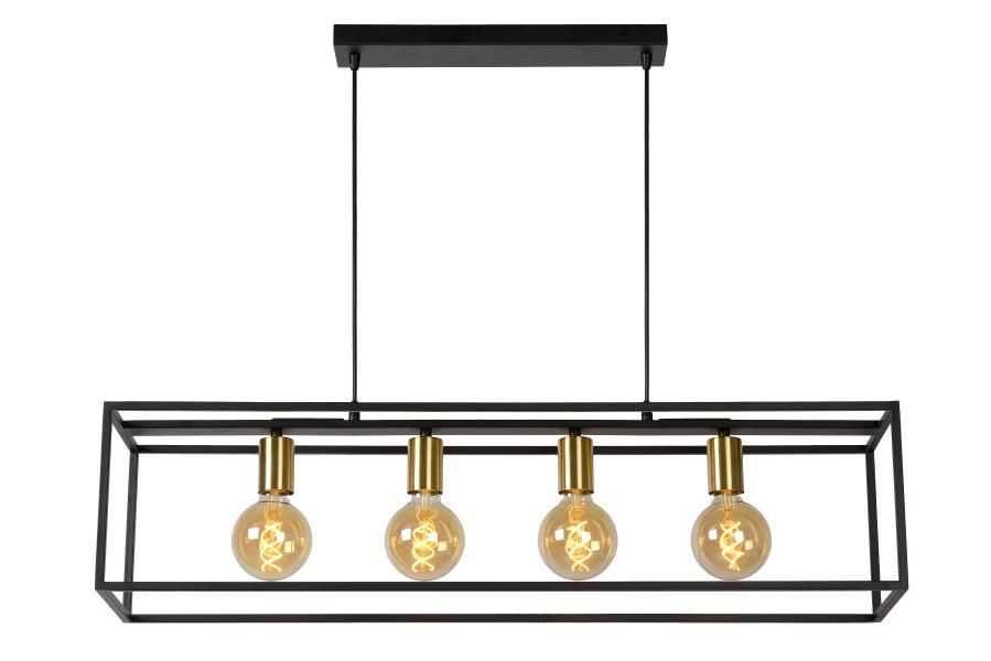 Ruben Hanglamp-Zwart-4xe27-40w-Metaal