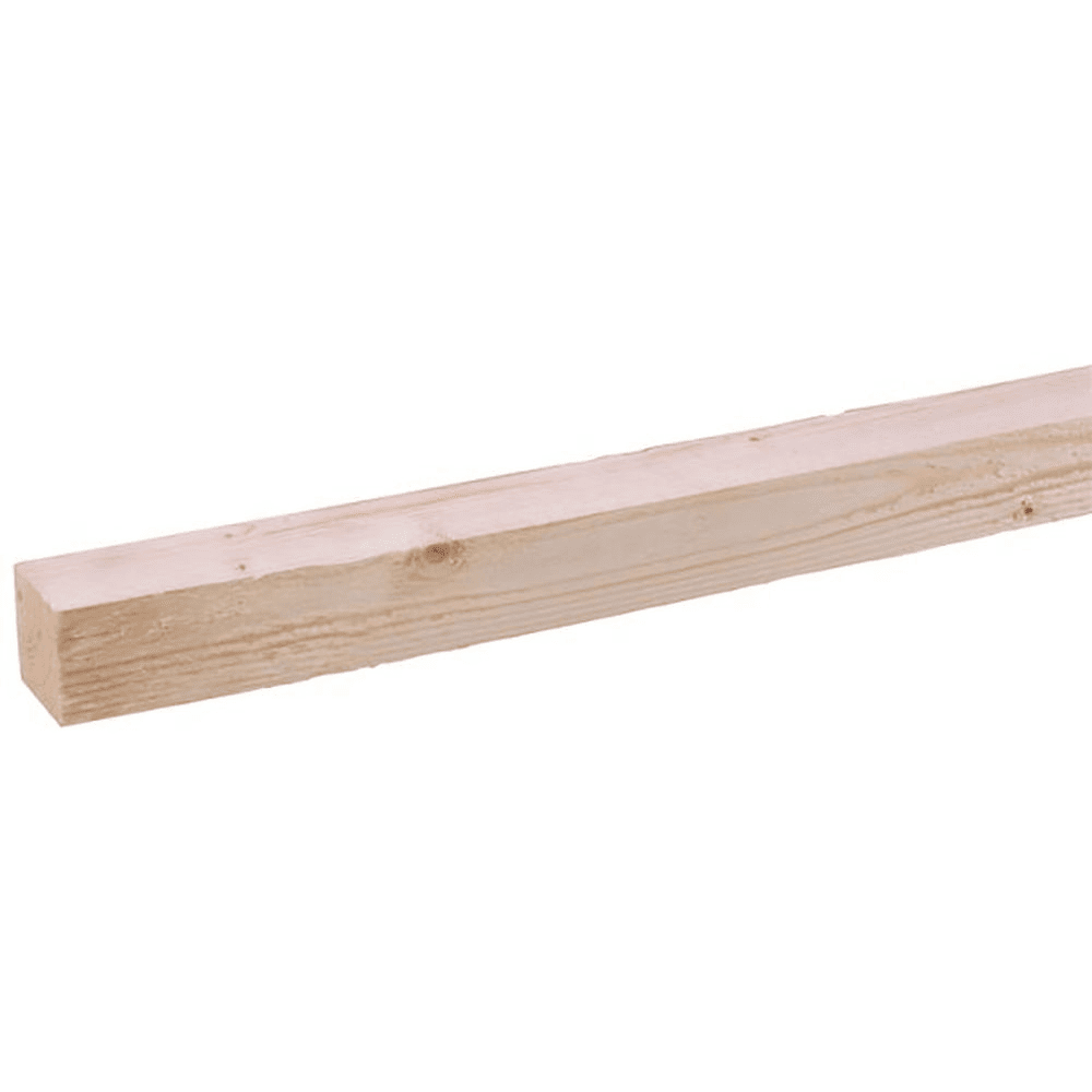 Ruwe Lat Vuren 38x38mm 240 cm