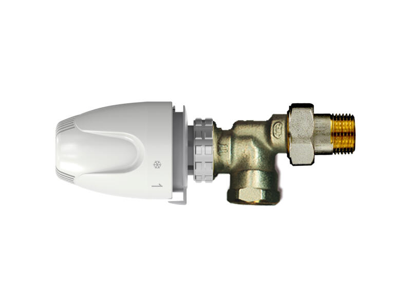 Saninstal Thermostatische Radiatorkraan 1/2" Haaks Omgekeerd