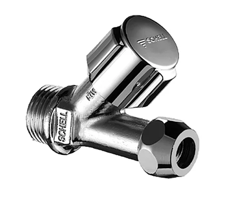 Schell Hoekstopkraan Recht 1/2m 10 Chr 2