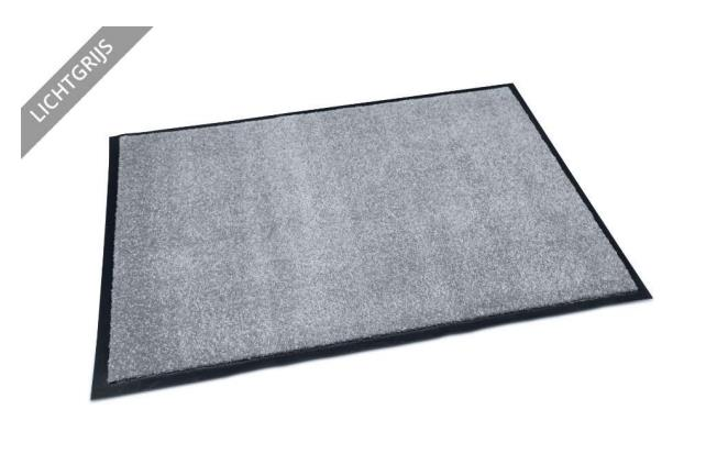 Schoonloopmat Grijs Uni 90x150cm