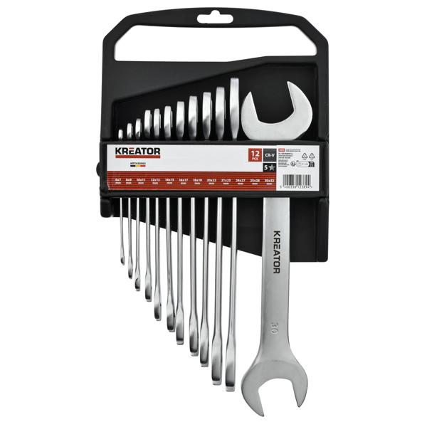Sleutelset 6-32 mm Dubbele Steeksleutel - 12 St.