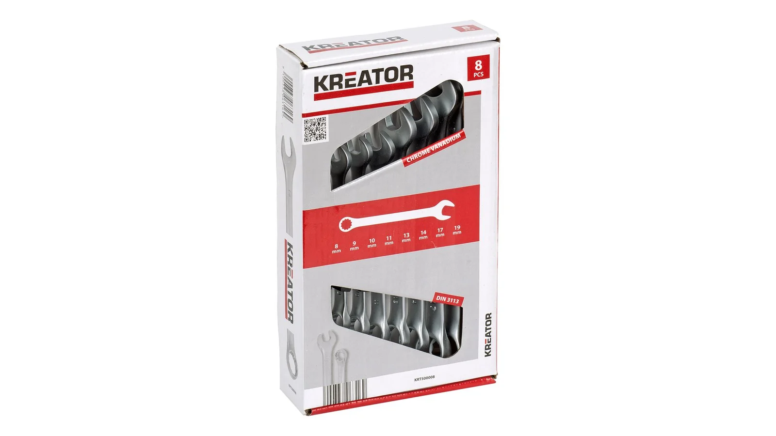 Kreator Krt500008 Steek-/Ringsleutelset 8-19 mm 8-Delig