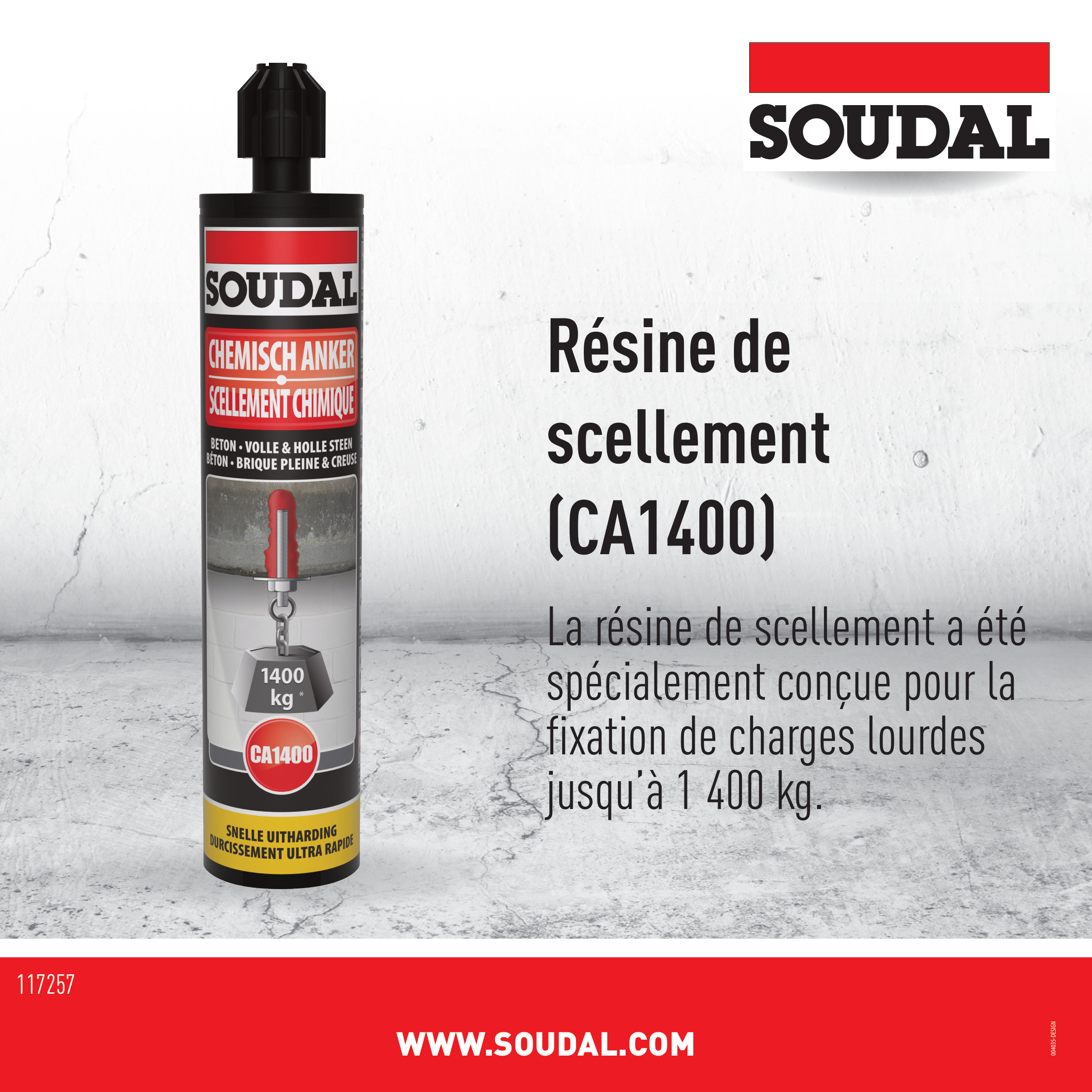 Soudal Chemische Anker 280 ml 2