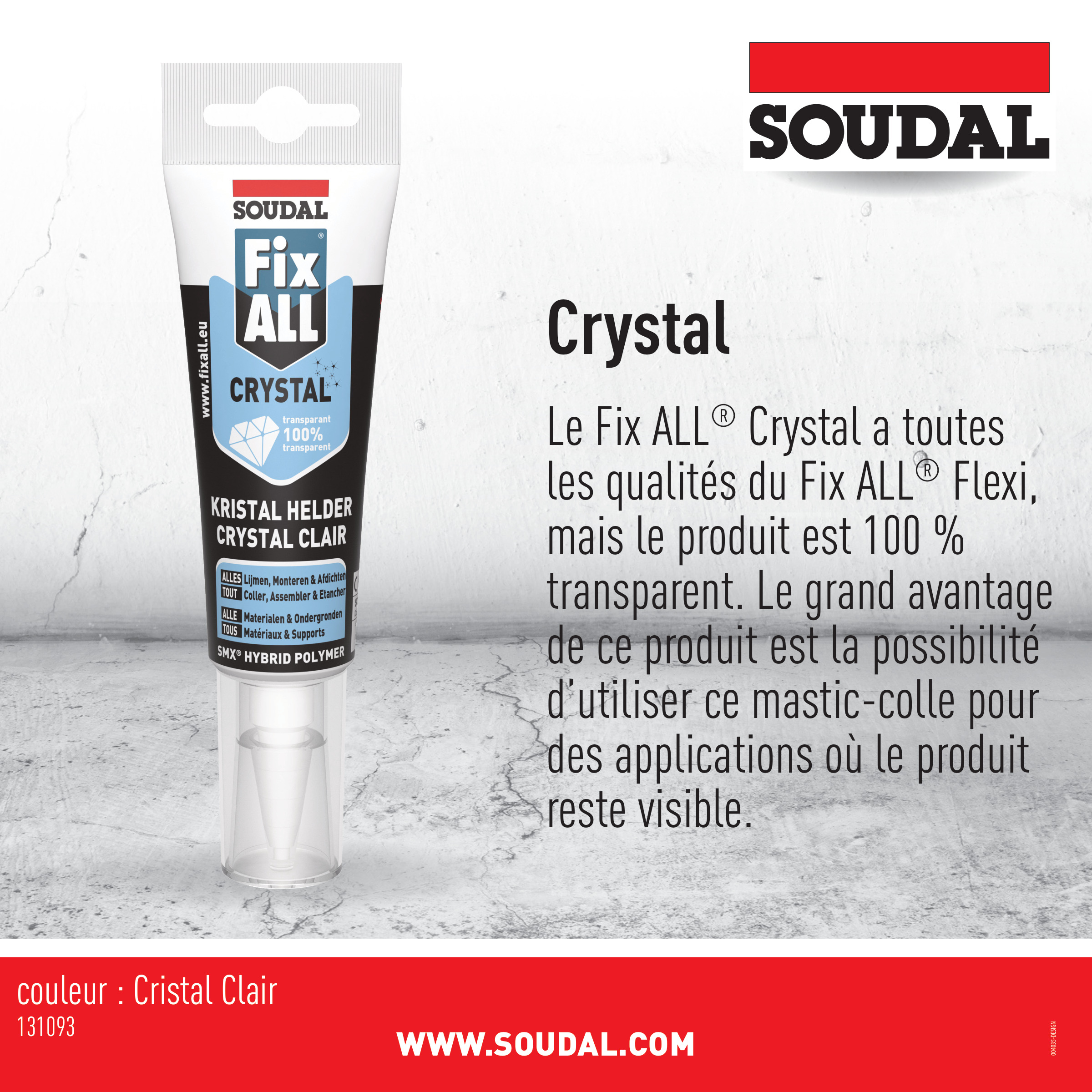 Soudal Fix All Crystal Tube 2