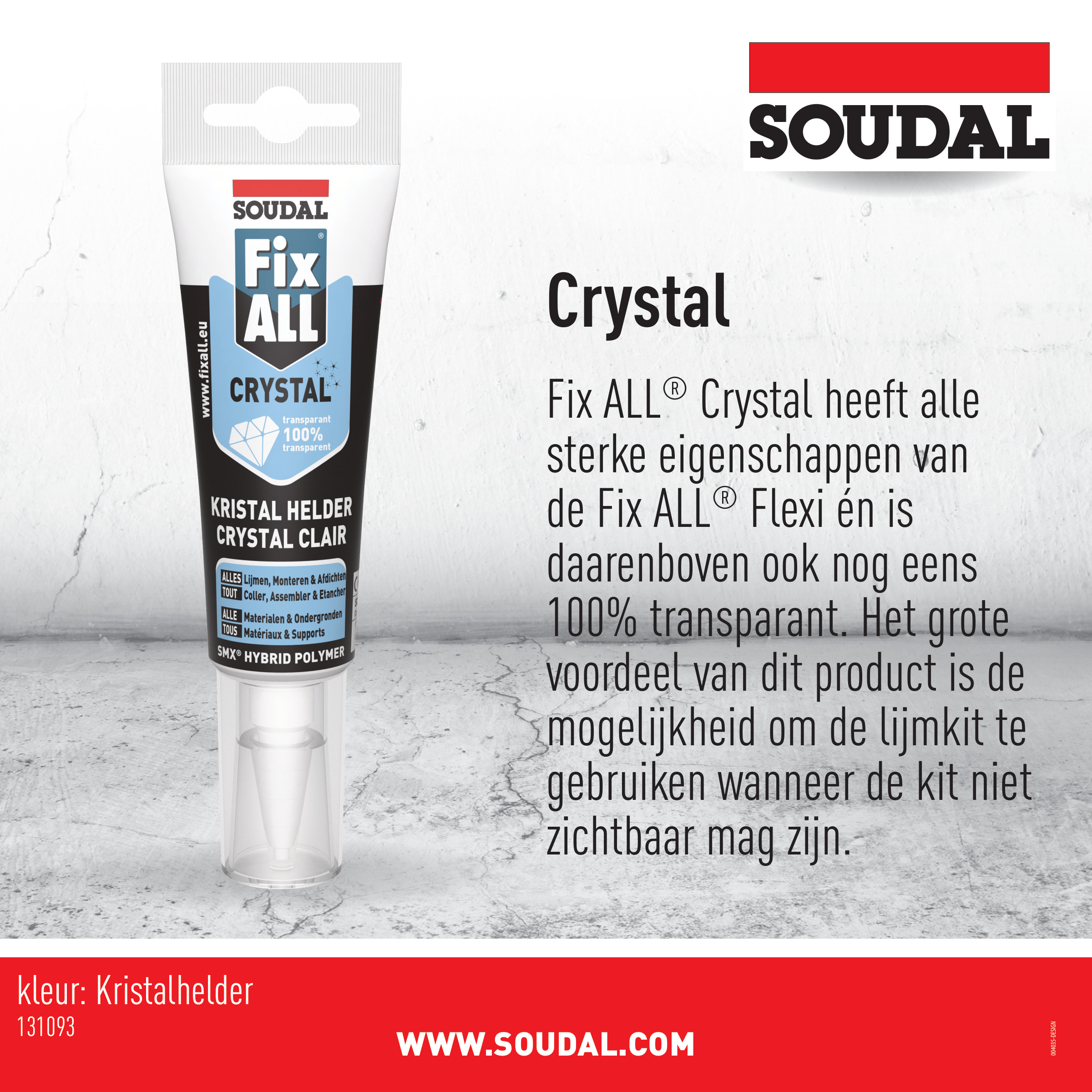 Soudal Fix All Crystal Tube 3