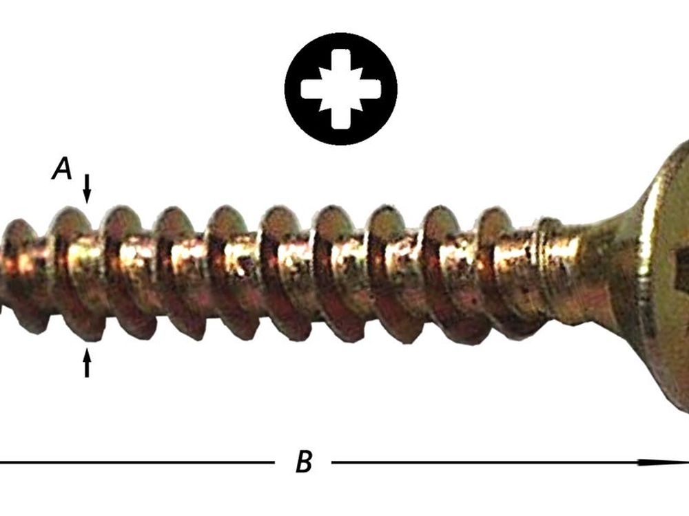 Spaanplaatschroeven Platte Kop 4,0 X 40 mm