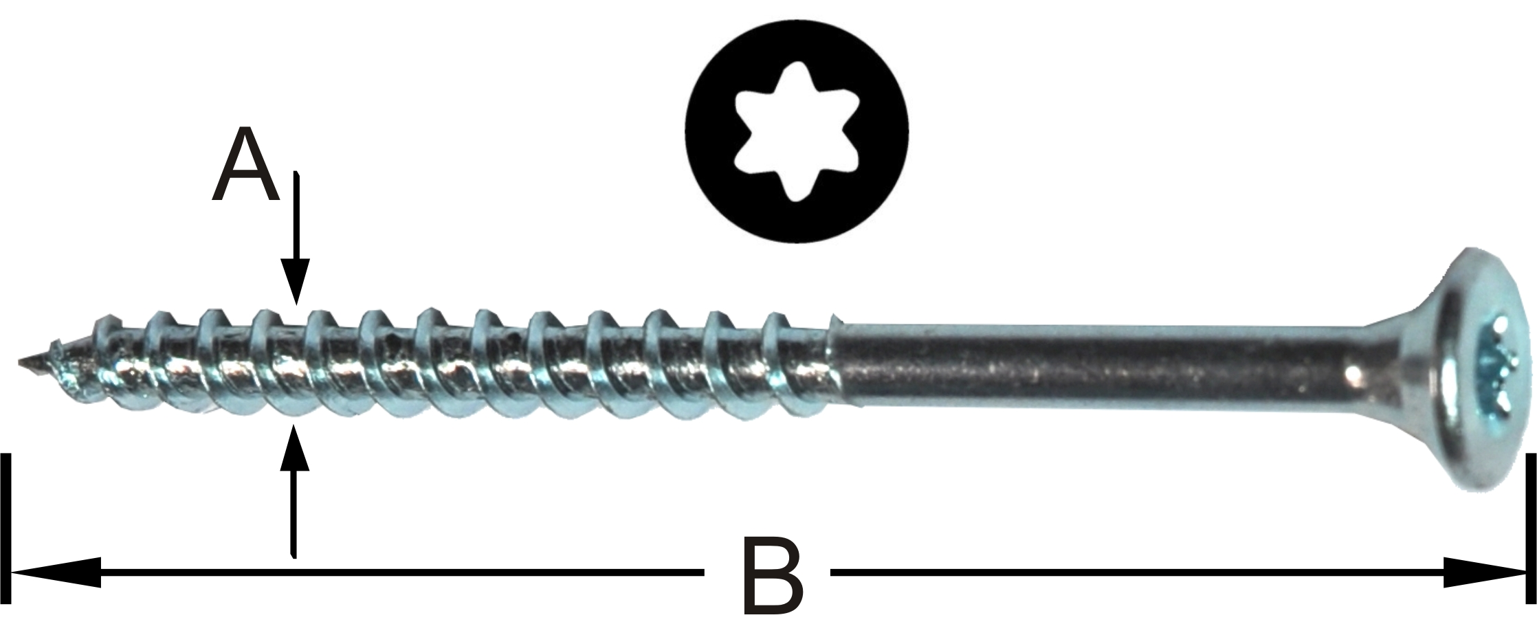 Spaanplaatschroeven, Torx 4,0 X 50 mm