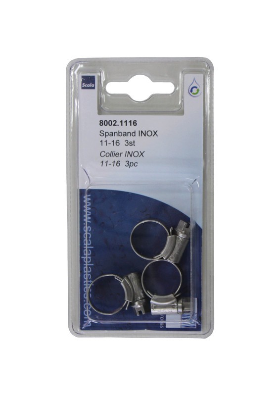 Spanband Inox 11-16 mm 3st (Blister)