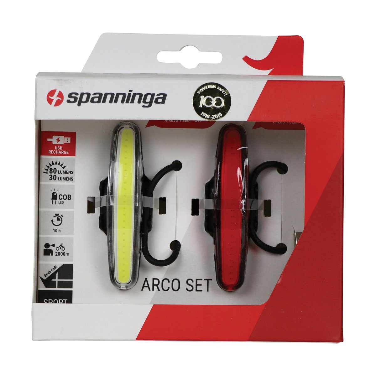 Spanninga Fiets Verl Set Oplaadbaar Led 2