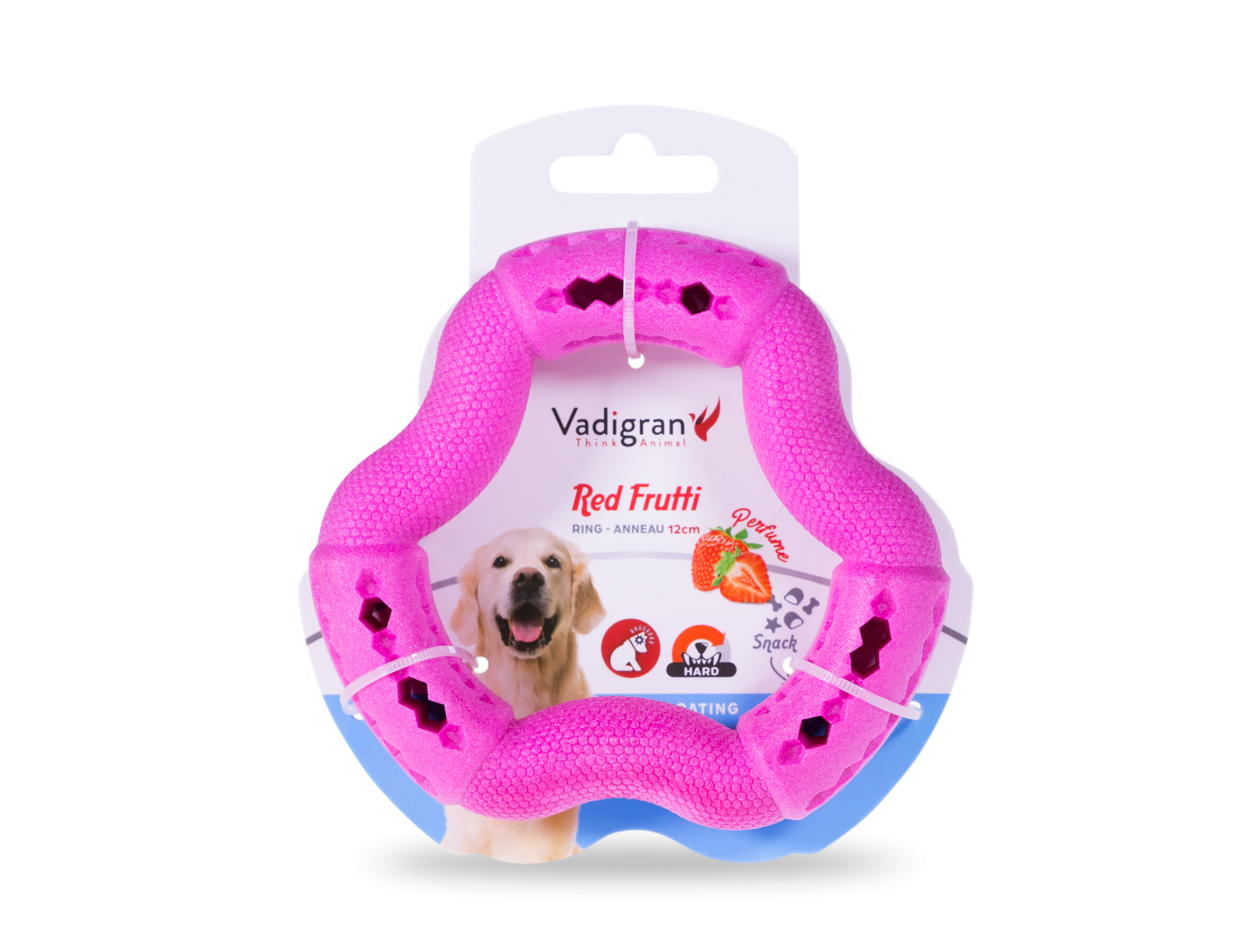Speelgoed Hond Ring Red Frutti 12 cm 2