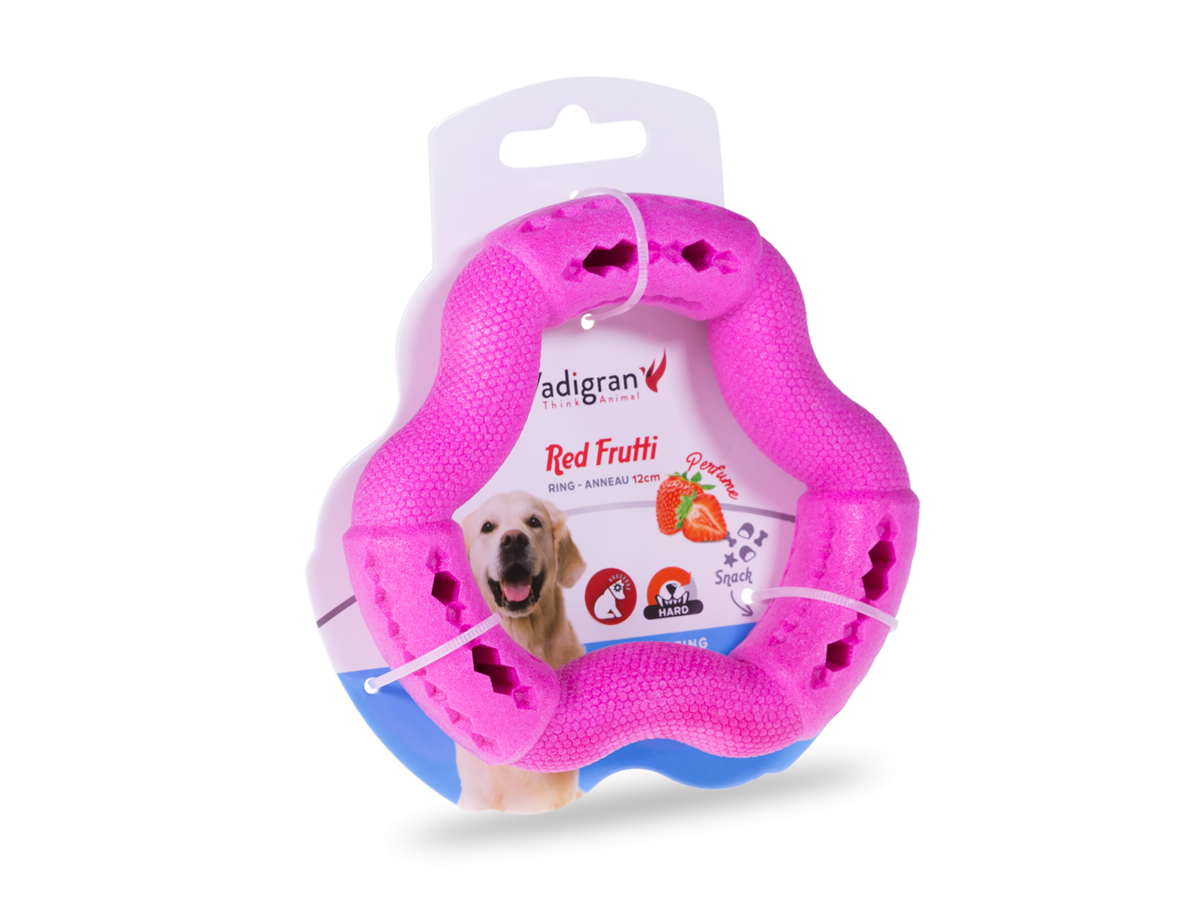 Speelgoed Hond Ring Red Frutti 12 cm 3
