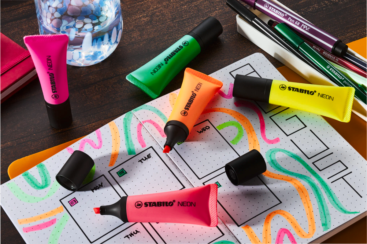 Stabilo Neon Highlighters Neon 3st 4