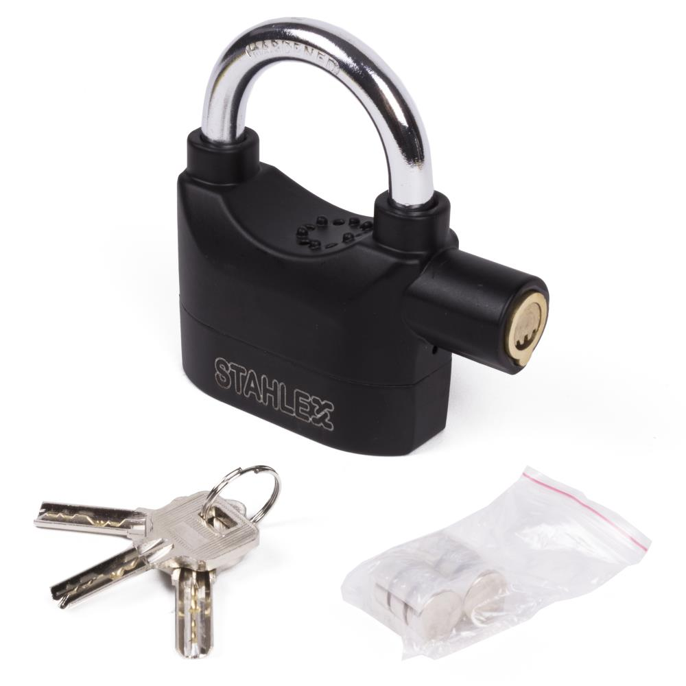 Stahlex Hangslot met Alarm 110db 2