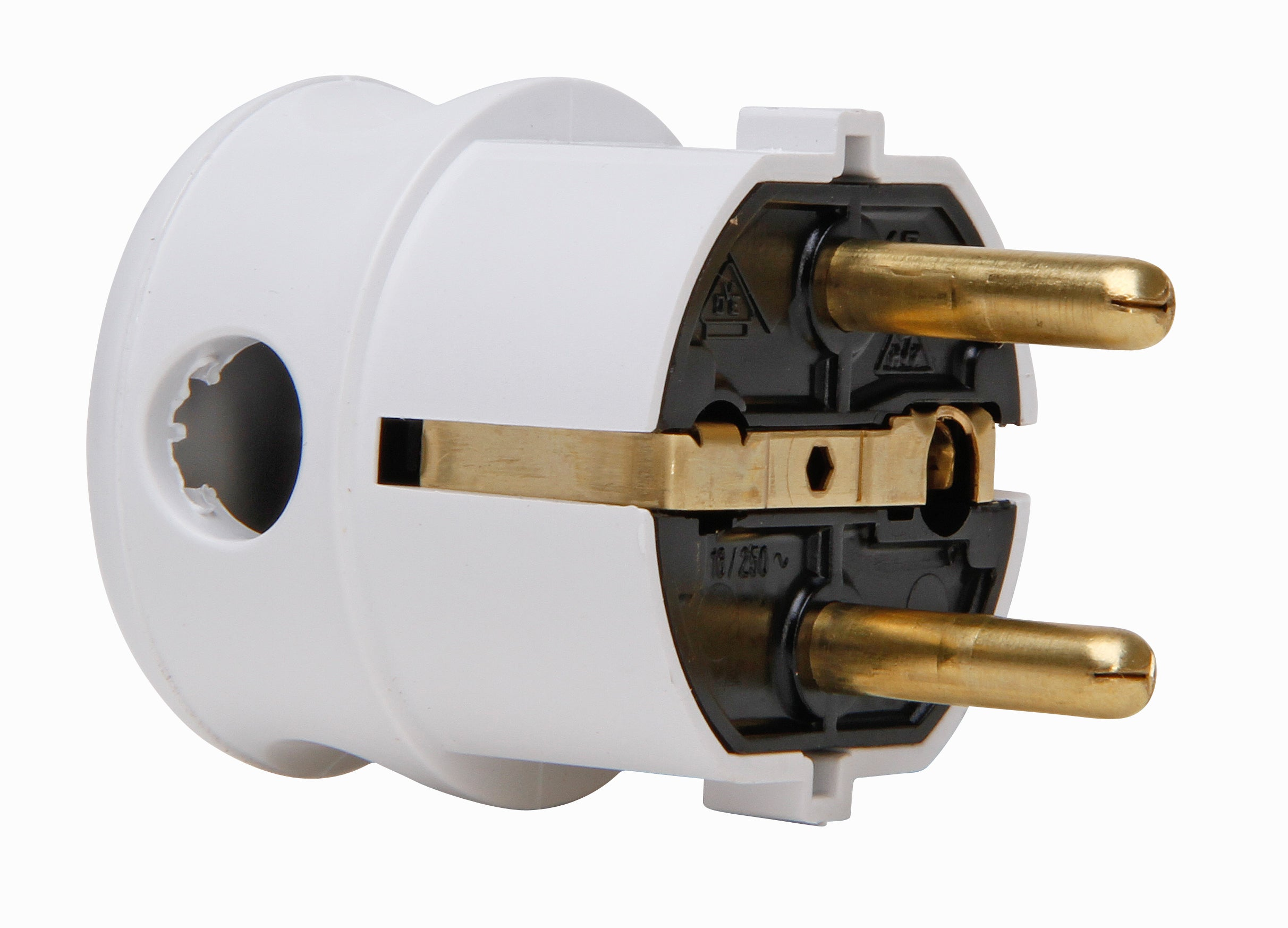 Stekker Polyamide Wit Zijdelinkse Ingang Nl8309