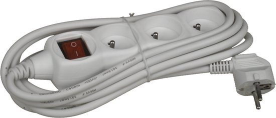 Stekkerblok + Kabel 3 m + Switch 3x16a/250v