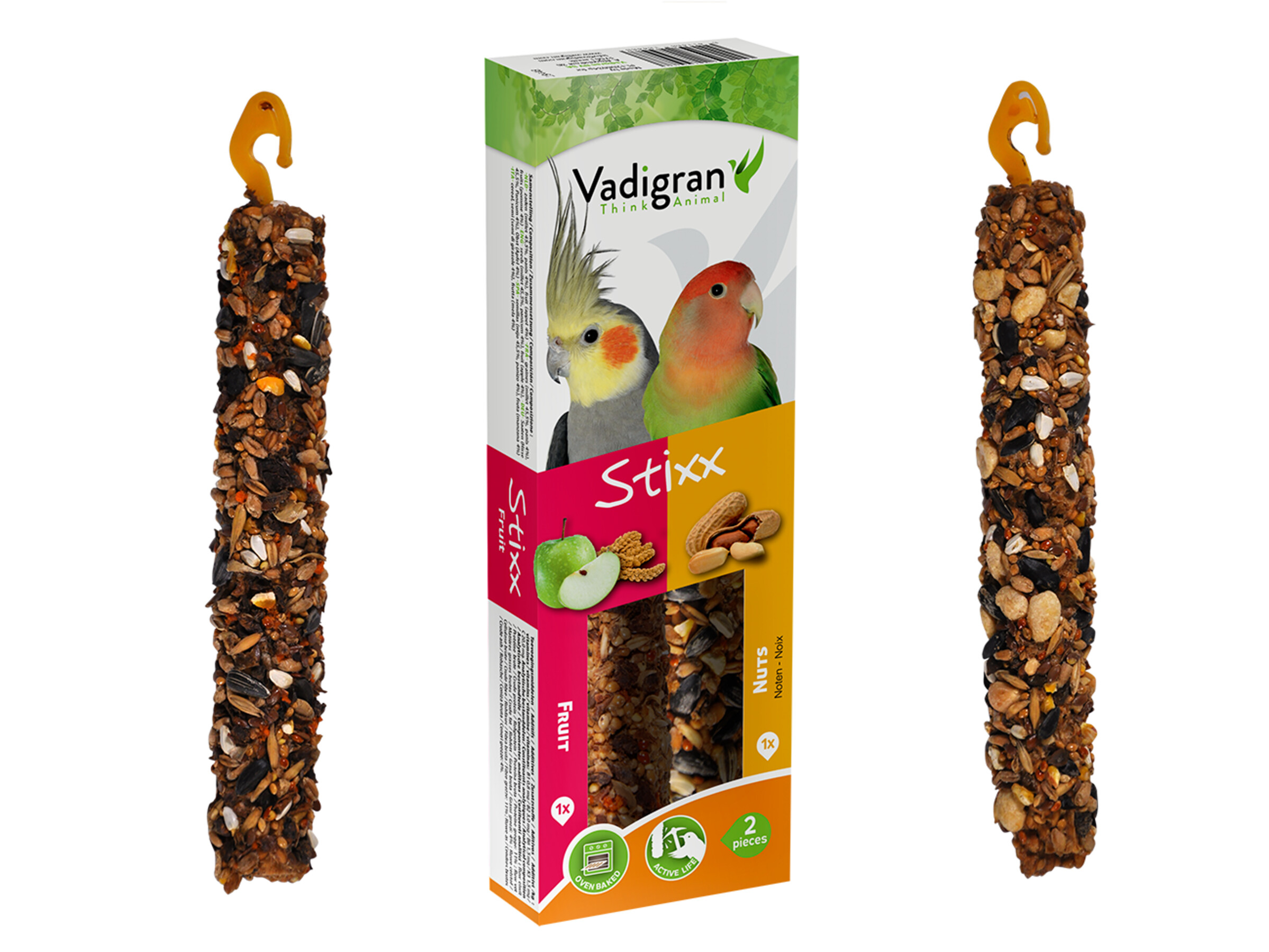 Stixx Grote Parkiet Fruit-Noten 2 in 1 2