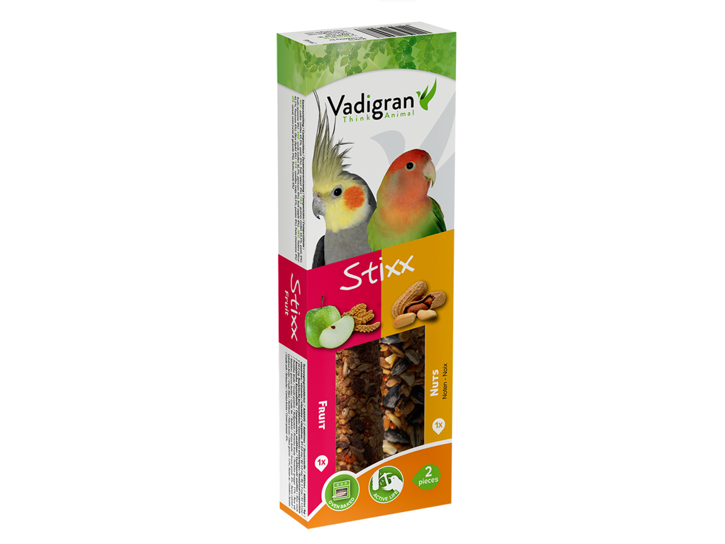Stixx Grote Parkiet Fruit-Noten 2 in 1