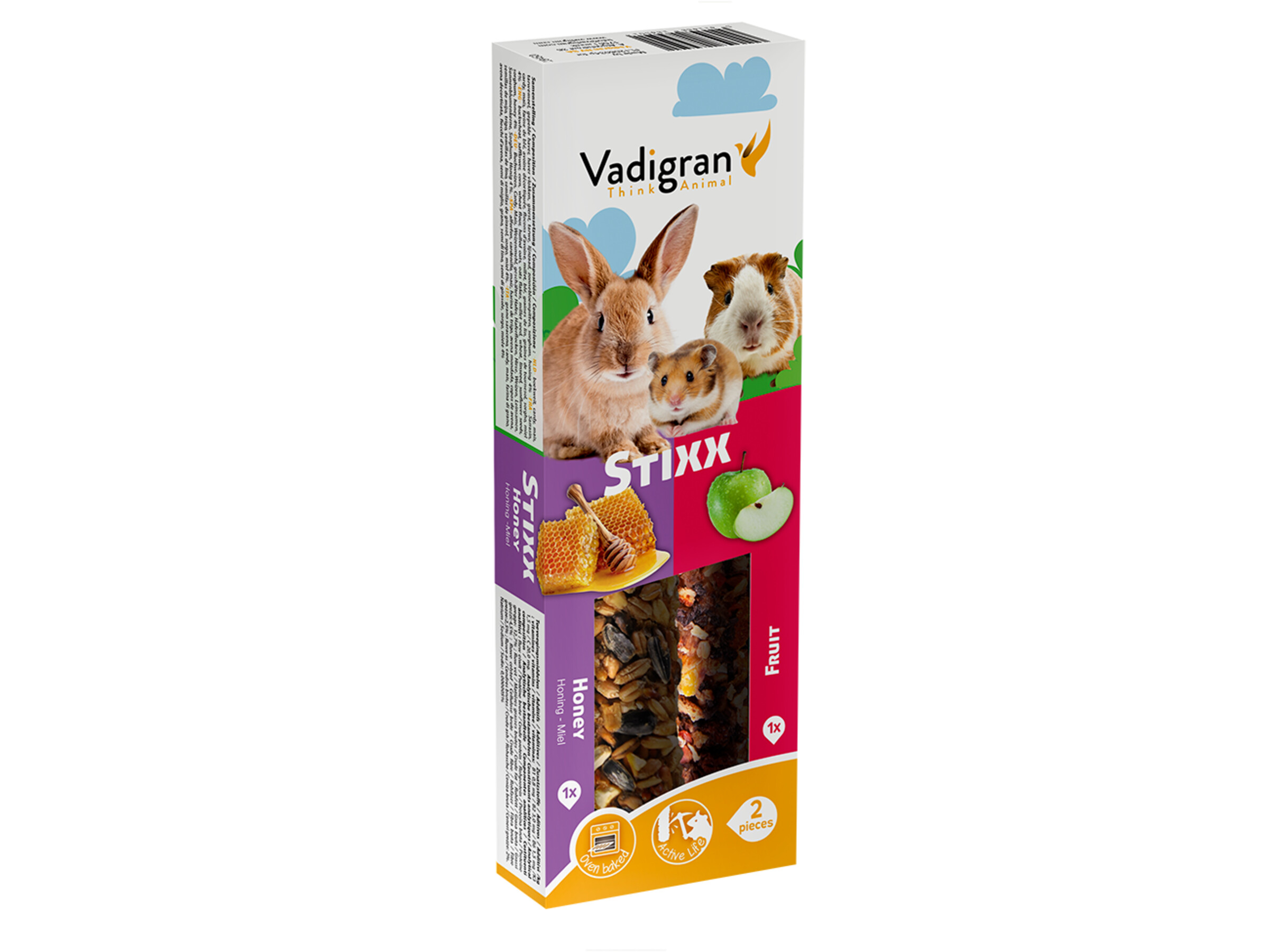Stixx Konijn, Cavia, Hamster Honing&fruit(2 in 1)