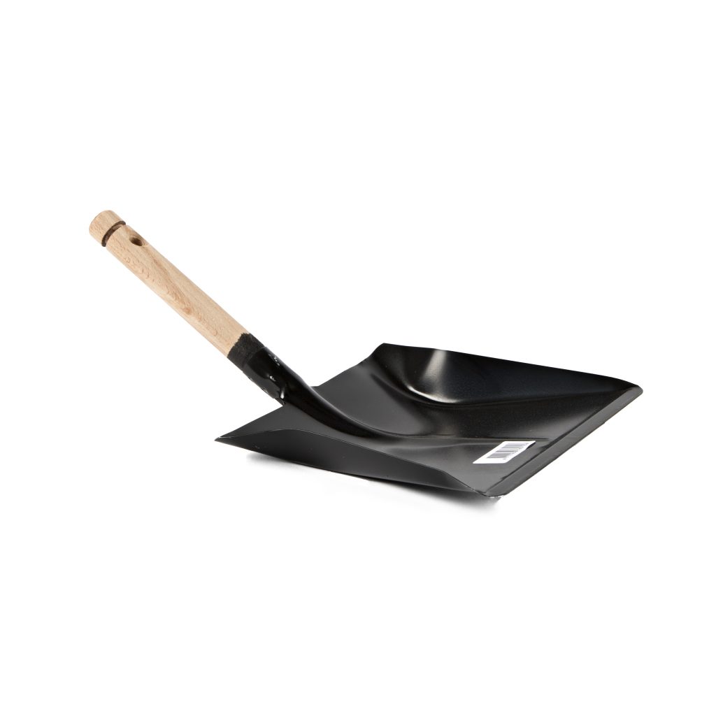 Stofblik Zwart met Houten Handvat