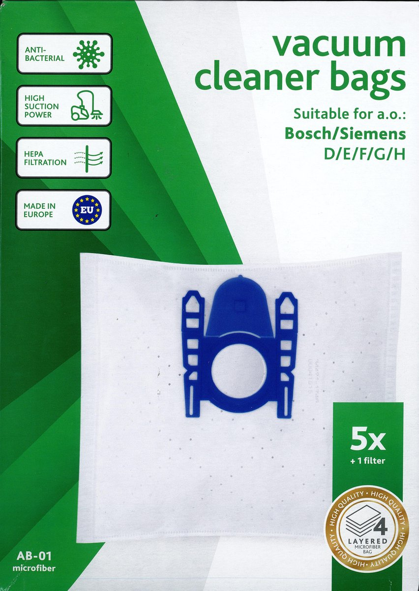 Stofzuiger Zak Bosch D,e,f,g,h 2