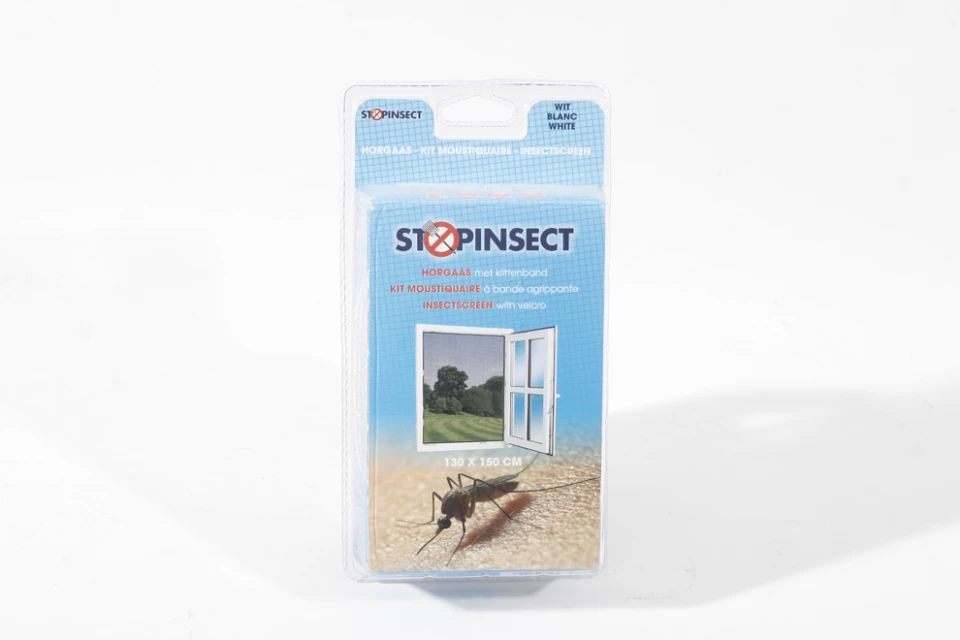 Stopinsect Horgaas met Klittenband 130x150cm Wit