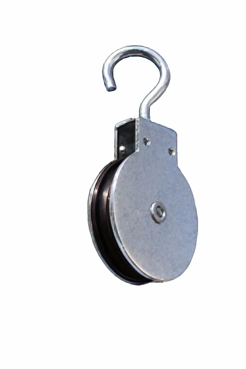 Takelblok,draaihaak,nylon Wiel 8x75mm